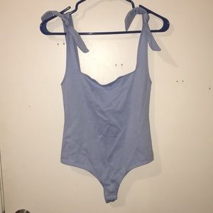 free people tie shoulder body suit